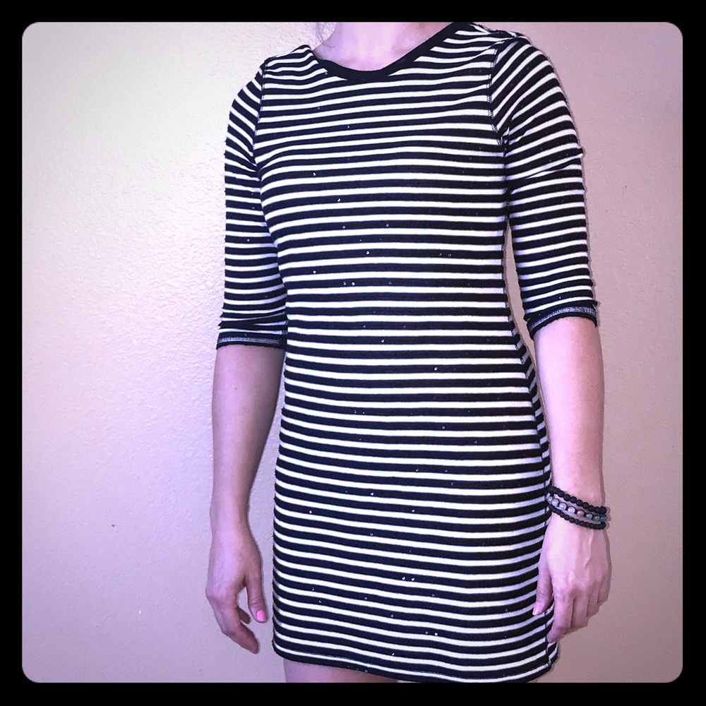 Express Knit Stripe Dress